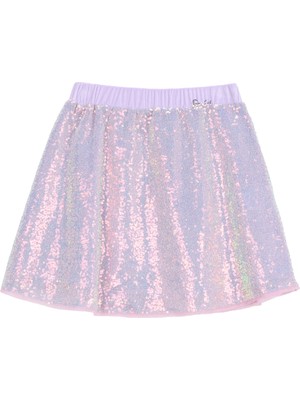 Barbie Normal Bel Normal Lila Payetli Kısa Kız Çocuk Etek BRB5WG-ETK6649