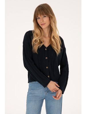 U.s. Polo Assn. Kadın Lacivert Hırka (Triko) 50309657-VR033