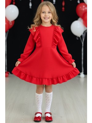 Parla Kids CATHERİNE ELBİSE/KIRMIZI