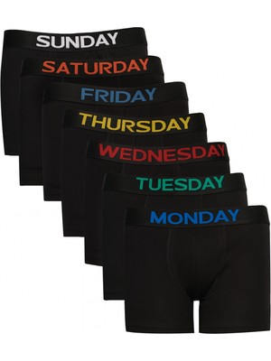 Altınyıldız Classics Erkek Siyah 7 li Pamuklu Esnek Boxer Paketi