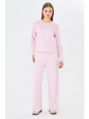 Trendhill Kadın Modal Kumaş Rahat Kalıp Eşofman Takımı Pembe 8509-P