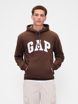 Gap Erkek Kahverengi Gap Logo Relaxed Fleece Sweatshirt