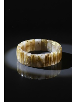 Dünya Doğal Taş Rutil Kuvars Taşı Bileklik Aaaa