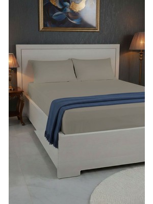 Favora %100 Pamuk Ranforce Premium Çift Kişilik Lastikli Çarşaf Seti - V