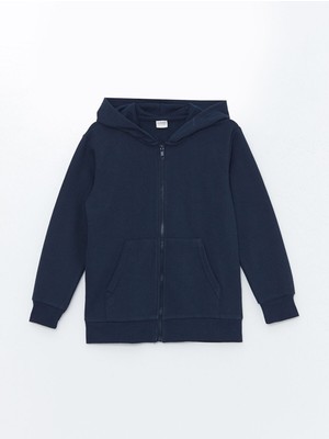 Lc Waikiki Yeni Sezon Kapüşonlu Erkek Çocuk Kalın Fermuarlı Sweatshirt
