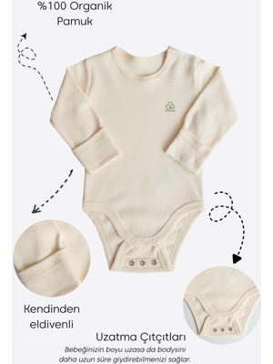 Kitikate Organik New Basic Uzayan Uzun Kol Body Natural