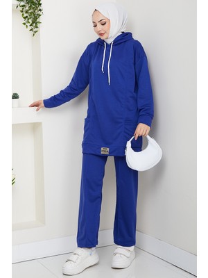 İlkimay.com Çift Cepli Kapüşonlu Ikili Takım 1663 - Indigo