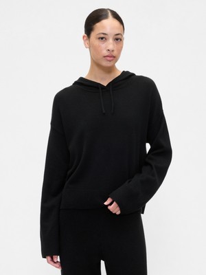 Gap Kadın Siyah Relaxed Cashsoft Kapüşonlu Sweatshirt