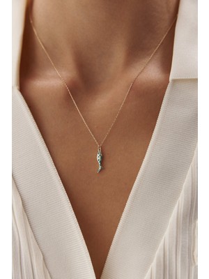 Yavuz Kuyumculuk 14 Ayar Altın Mineli Balık Kolye