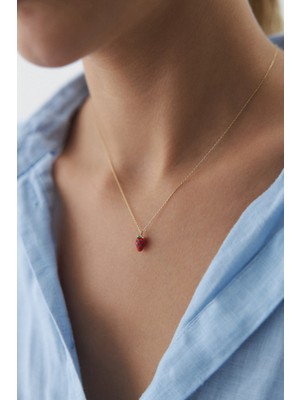 Yavuz Kuyumculuk 14 Ayar Altın Çilek Kolye