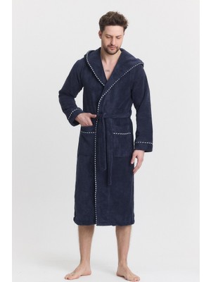 Mulberry Triga Erkek Bornoz %100 Pamuk Kapüşonlu