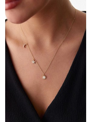 Yavuz Kuyumculuk 14 Ayar Altın Galaksi Kolye