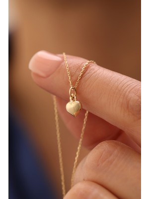 Yavuz Kuyumculuk 14 Ayar Altın Kalp Kolye