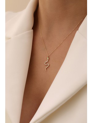 Yavuz Kuyumculuk 14 Ayar Altın Yılan Kolye