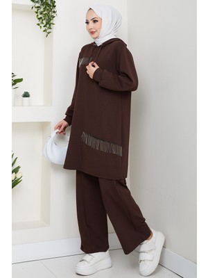 İlkimay.com Zincir Detay Oysho Ikili Takım 1660 - Kahve