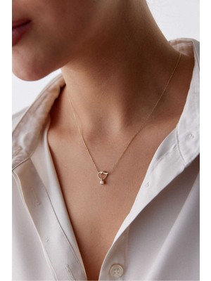 Yavuz Kuyumculuk 14 Ayar Altın Inci Düğüm Kolye