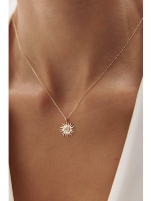 Yavuz Kuyumculuk 14 Ayar Altın Güneş Kolye