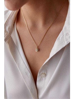 Yavuz Kuyumculuk 14 Ayar Altın Küp Zincir Kilit Kolye