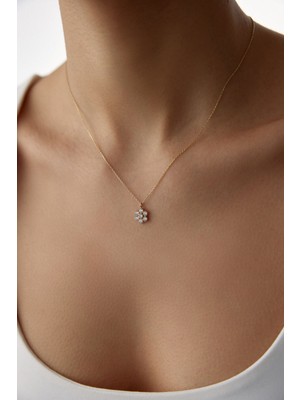 Yavuz Kuyumculuk 14 Ayar Altın Çiçek Kolye