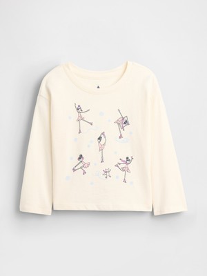 Gap Kız Bebek Pembe Mix & Match Relaxed Grafik T-Shirt