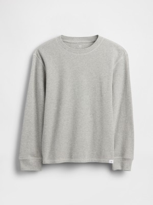 Gap Erkek Çocuk Gri Waffle T-Shirt