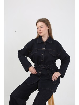 Vellichor Kadın Kot Takım- Jean Ceket ve Pantolon