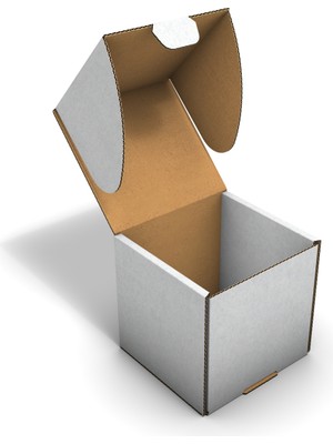 Fark Kutu Ondüle 11X10X10 cm Beyaz E-Ticaret Kargo Gönderi Kutusu 25 adet