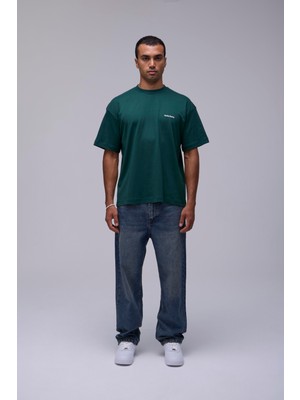Outta Barrio Yeşil Basic Oversize Fit Tişört