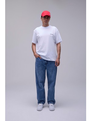 Parlak Beyaz Basic Loose Fit Tişört