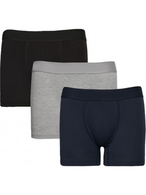 Altınyıldız Classics Erkek Gri-lacivert 3lü Pamuklu Esnek Boxer Paketi