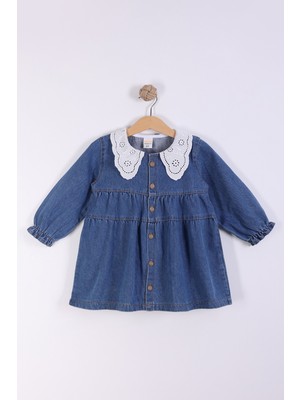 Pollito Fisto Yakalı Kot Elbise