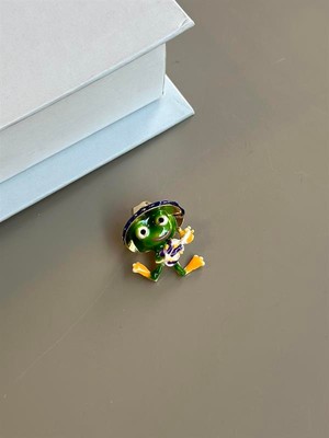 Royaleks Şarkıcı Kurbağa Broş - Yeşil