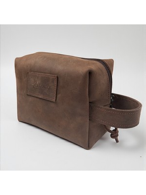 Tanto Bushcraft El Yapımı Gerçek Deri El Çantası – Vintage Tasarım, Kahverengi Seyahat ve Günlük Kullanım (2,5l)