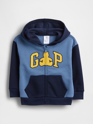 Gap Erkek Bebek Mavi Gap Fermuarlı Logo Colorblock Sweatshirt