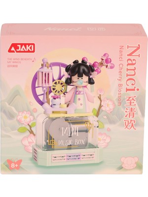 Nilly Toys HK114 Jaki Kiraz Çiçeği Müzik Kutusu 127 Parça Block Oyuncak