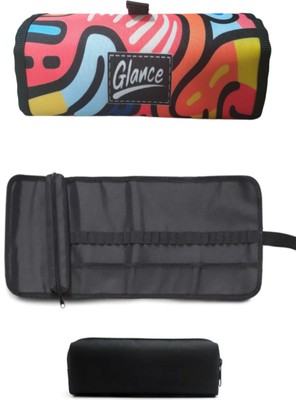 Arttone Renkli Desen Rulo Bez Kalemlik 24 Bölmeli + Kalem Kutusu