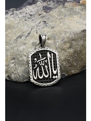 Prestige Gümüş Kolye Ucu Ya Allah Yazlı 925 Ayar Gümüş 902397