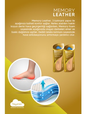 Tabanex Memory Leather Tabanlık - Erkek