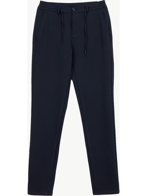 Altınyıldız Classics Bağlamalı Bel Dar Paça Jogger Lacivert Erkek Pantolon ACE001261530_LAC