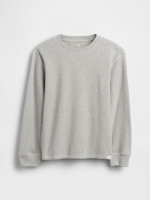 Gap Erkek Çocuk Gri Waffle T-Shirt