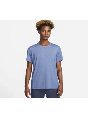 Nike Yoga Dri-Fit Men's Top Mavi Erkek T-Shirt
