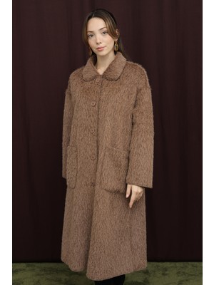 Puane Kadın Düğme Detaylı Kaban - 15233KBN