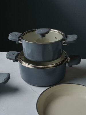 Jumbo Swiss Crystal Grey 5 Parça Tencere Seti