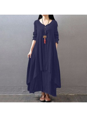 Günlük Yazlık Salaş Kadın Iki Katlı  Elbise