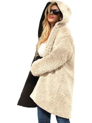 Peluş Çift Taraflı Tüylü Ceket