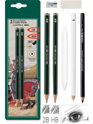 Arttone Dereceli Kurşun Kalem 2b-Hb Eskiz Çizim Seti