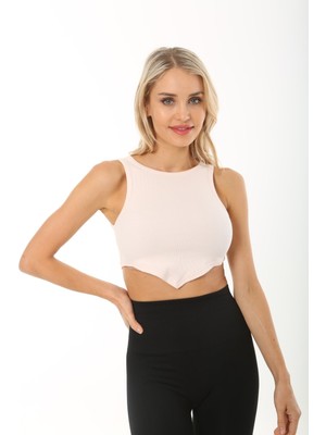 Rooted Kadın Kolsuz Ön V Tedaylı Kaşkorse Bluz