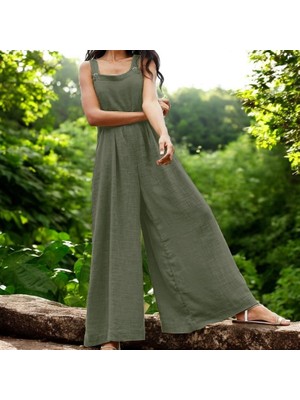 Yazlık Salaş Rahat Keten Tulum