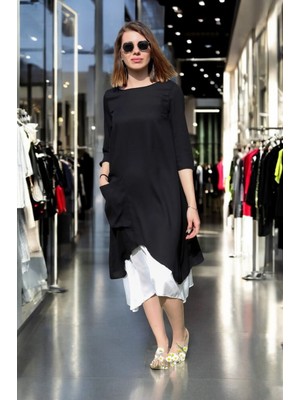 Şık Tasarım Yazlık Keten Elbise