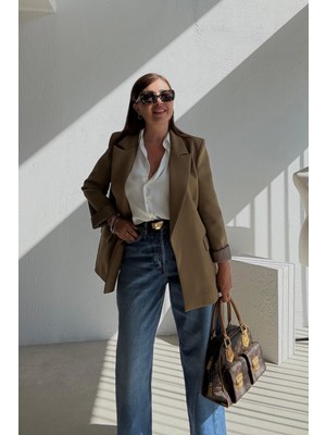 Haki Daldiwon Astarlı Blazer Ceket